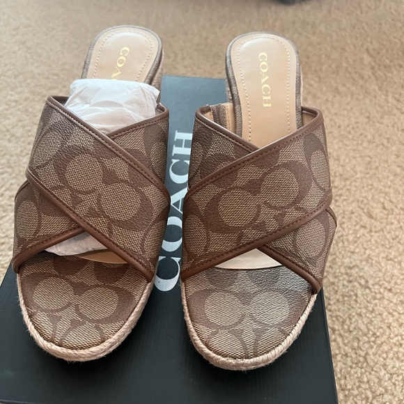 COACH SLOAN ESPADRILLE KHAKI/SADDLE - Picture 2 of 4